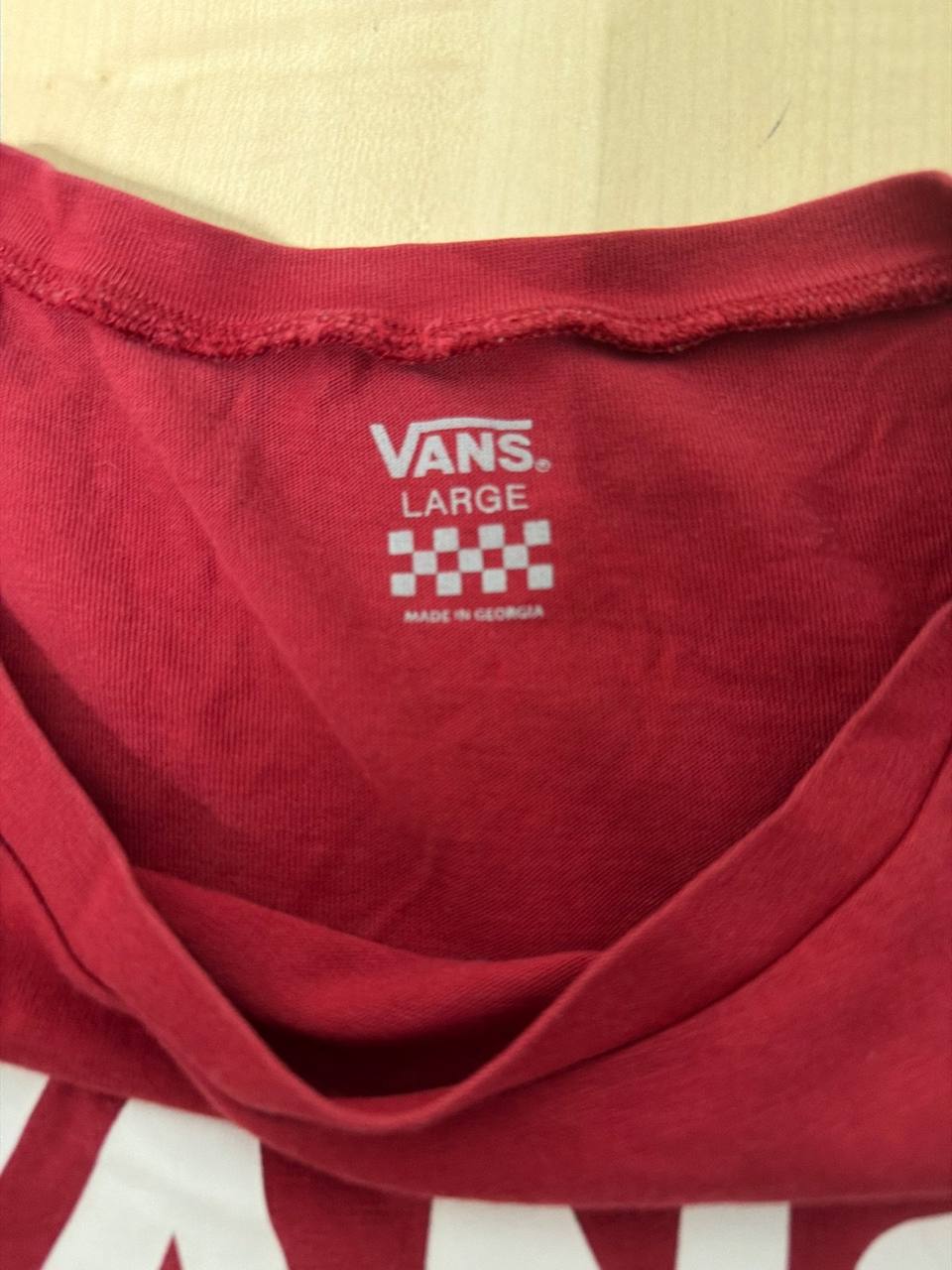 Vans camiseta manga corta roja logo Streetwear Vintage, rojo — foto 5