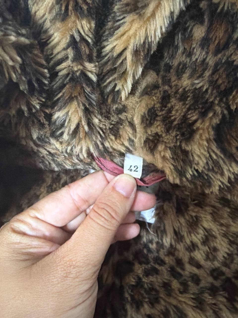 Parka verde forro leopardo Talla M/L Vintage Capucha — foto 5