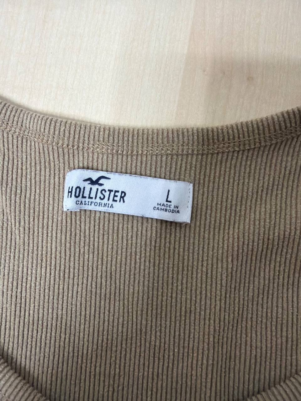 Hollister Camiseta Henley Manga Larga Talla L Camel Vintage — foto 4