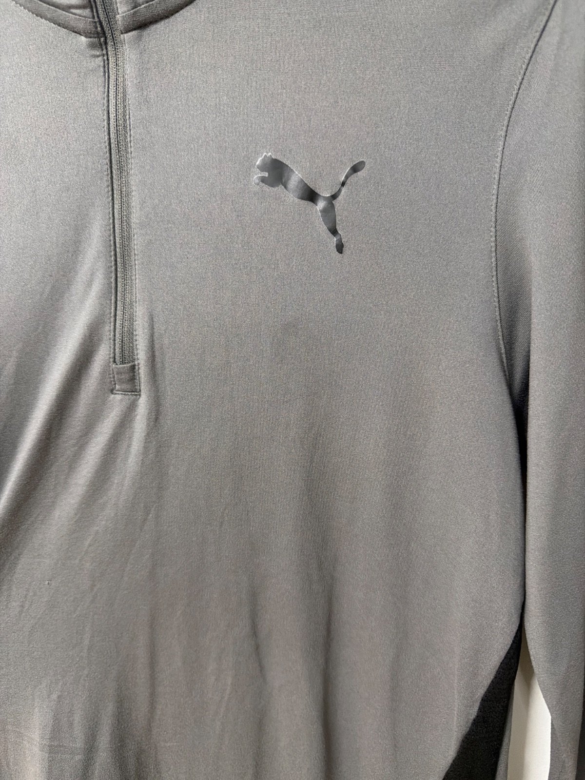 Puma Dry Cell 1/4 Zip Long Sleeve Top Grey/Black Size S / Camiseta Deporte Manga Larga — foto 2
