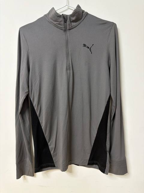 Puma Dry Cell 1/4 Zip Long Sleeve Top Grey/Black Size S / Camiseta Deporte Manga Larga