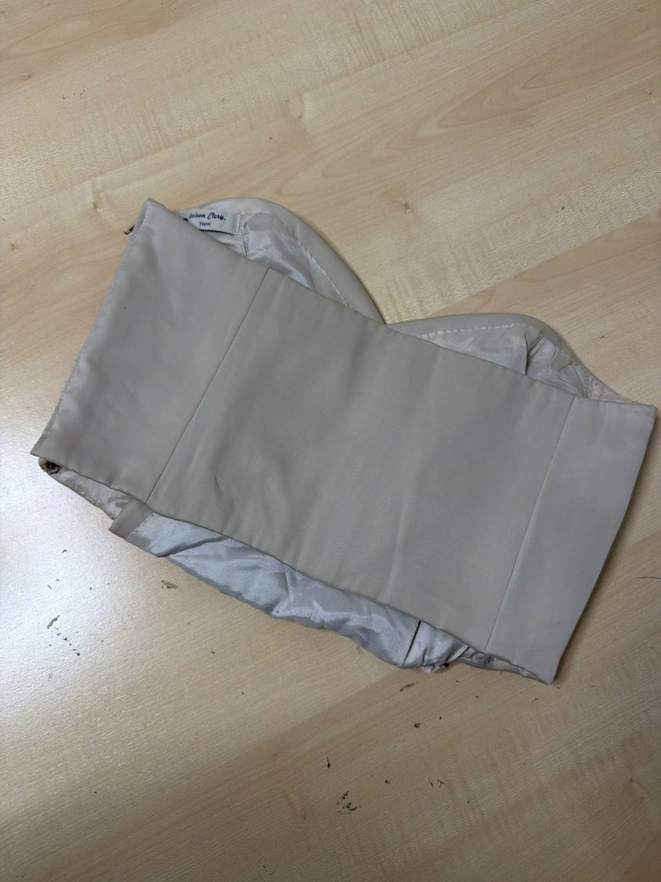 Corsé vintage Maison Clery raso gris satinado retro — foto 3