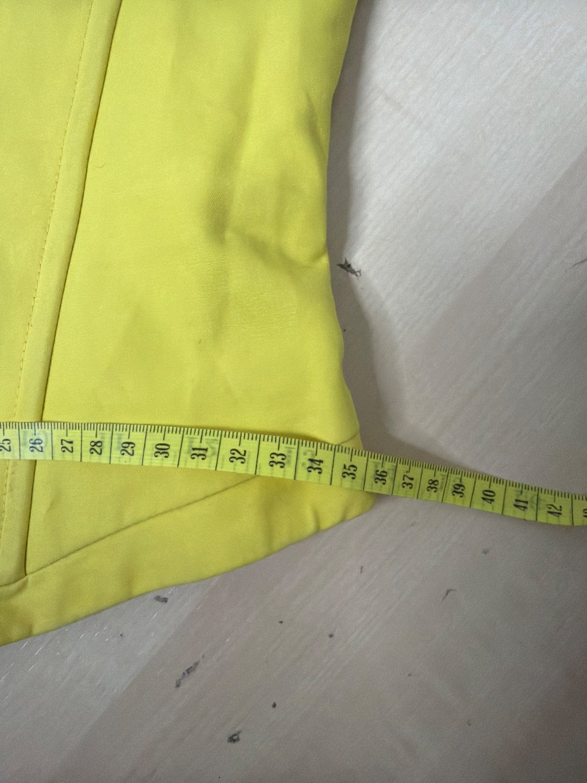 Corset amarillo flúor cremallera espalda Y2K fiesta vintage — foto 6