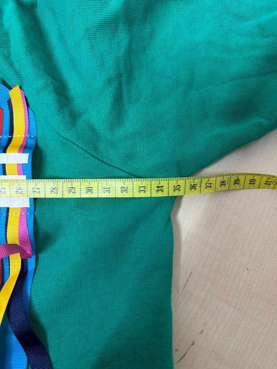 Gaëlle Paris sudadera bebé verde flecos cinta bordado — foto 6