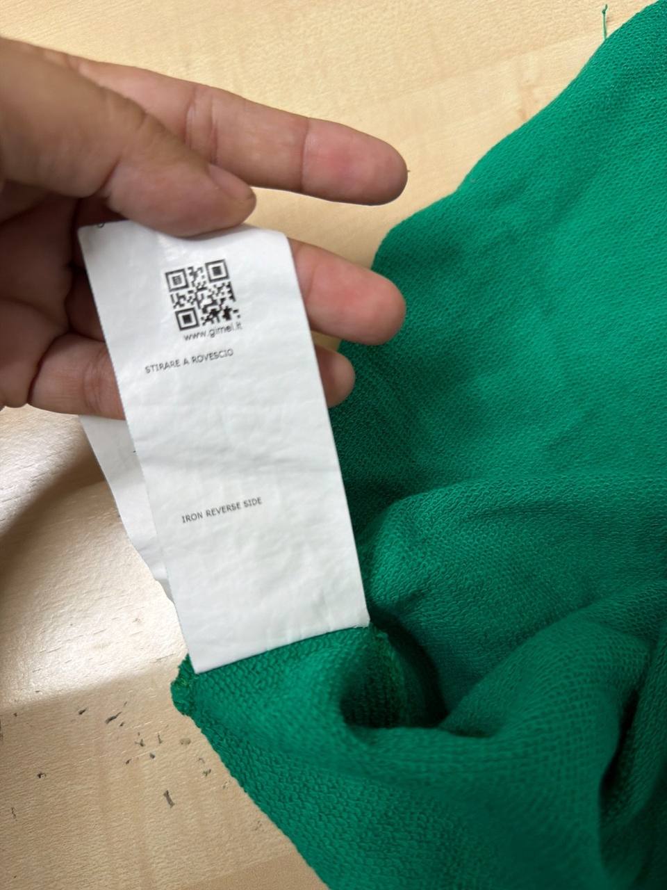 Gaëlle Paris sudadera bebé verde flecos cinta bordado — foto 5
