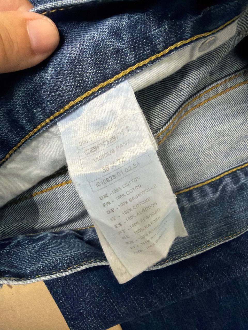 Vaqueros Carhartt WIP Vicious Pant W38 L34 Azul Oscuro — foto 7
