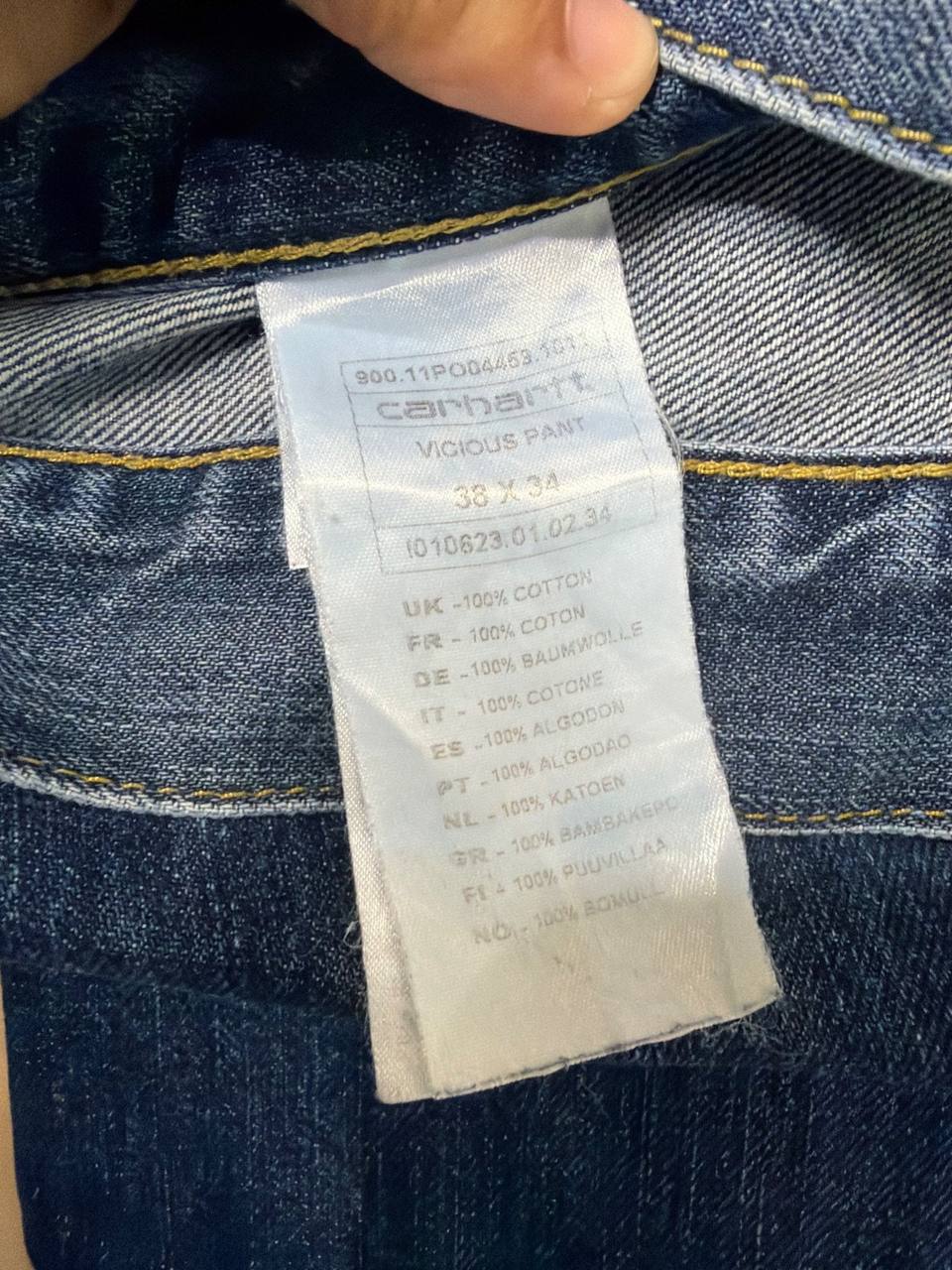 Vaqueros Carhartt WIP Vicious Pant W38 L34 Azul Oscuro — foto 8