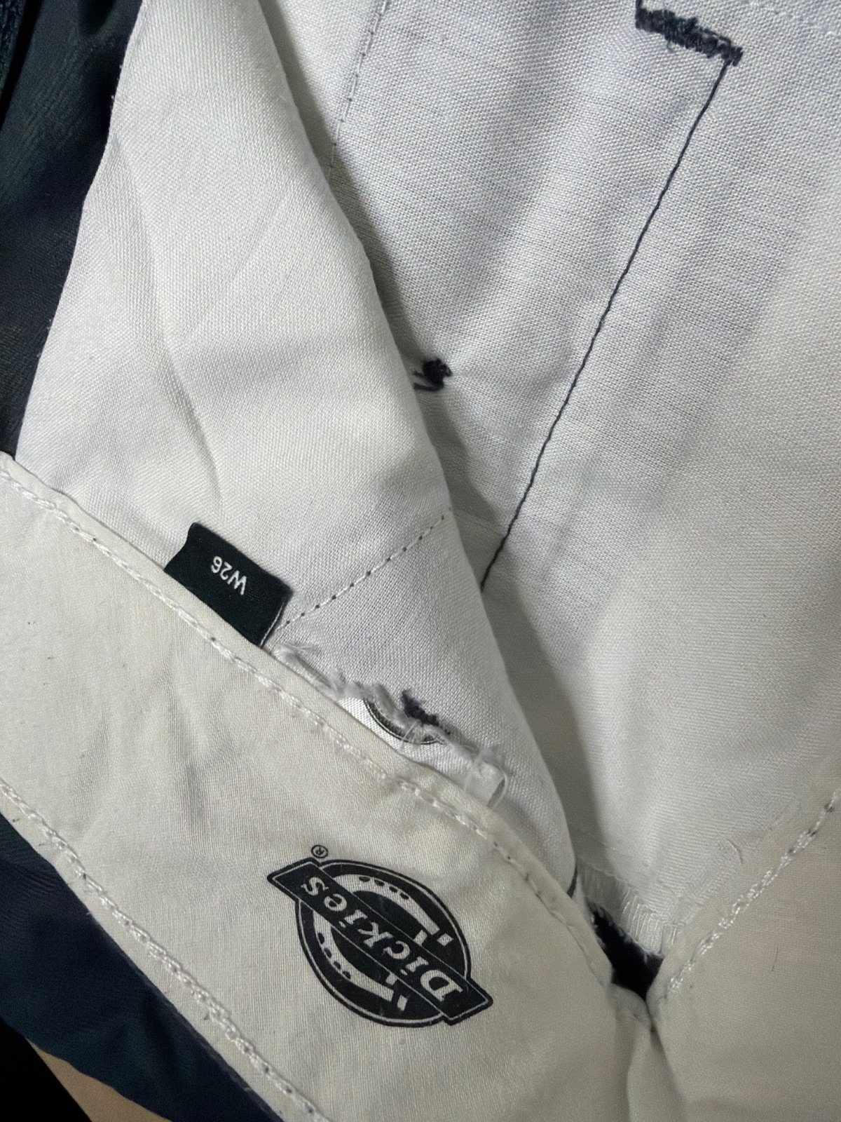 Dickies Work Pants Charcoal Grey W26 Straight Skater Trousers Y2K — foto 8
