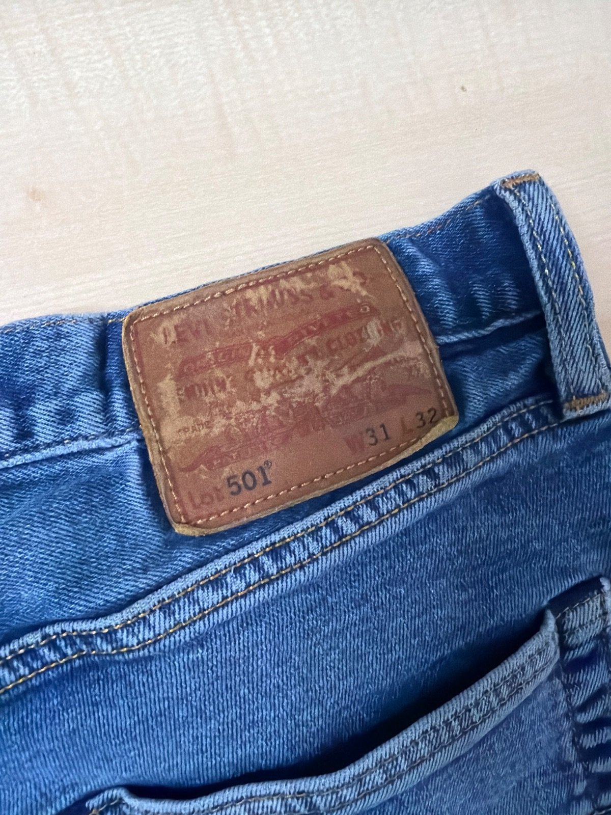 Levi's 501 Premium Straight Leg Jeans Distressed Faded W31 L32 — foto 4