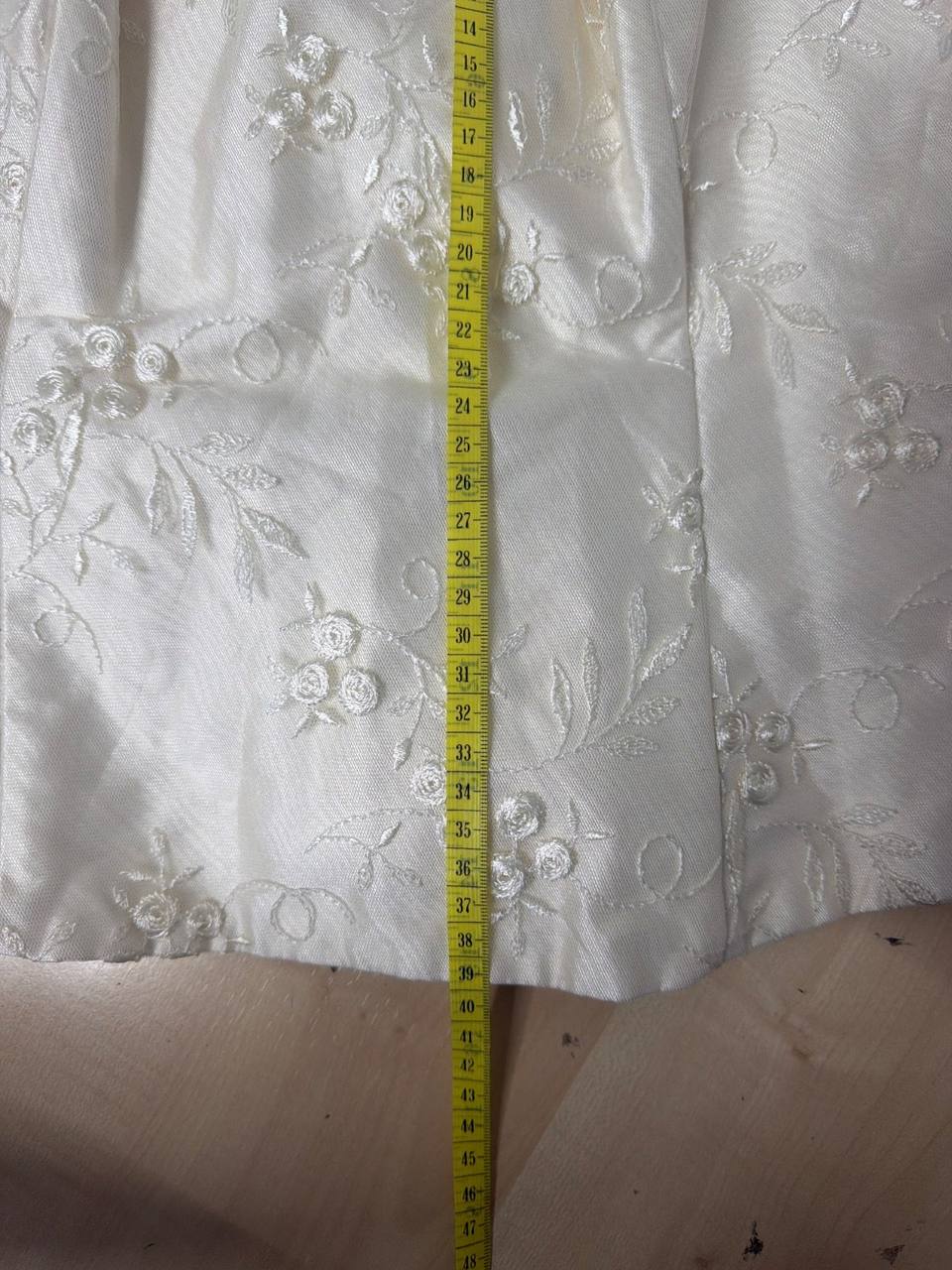 Corsé palabra de honor ivory bordado floral boda vintage, marfil/ivory — foto 10
