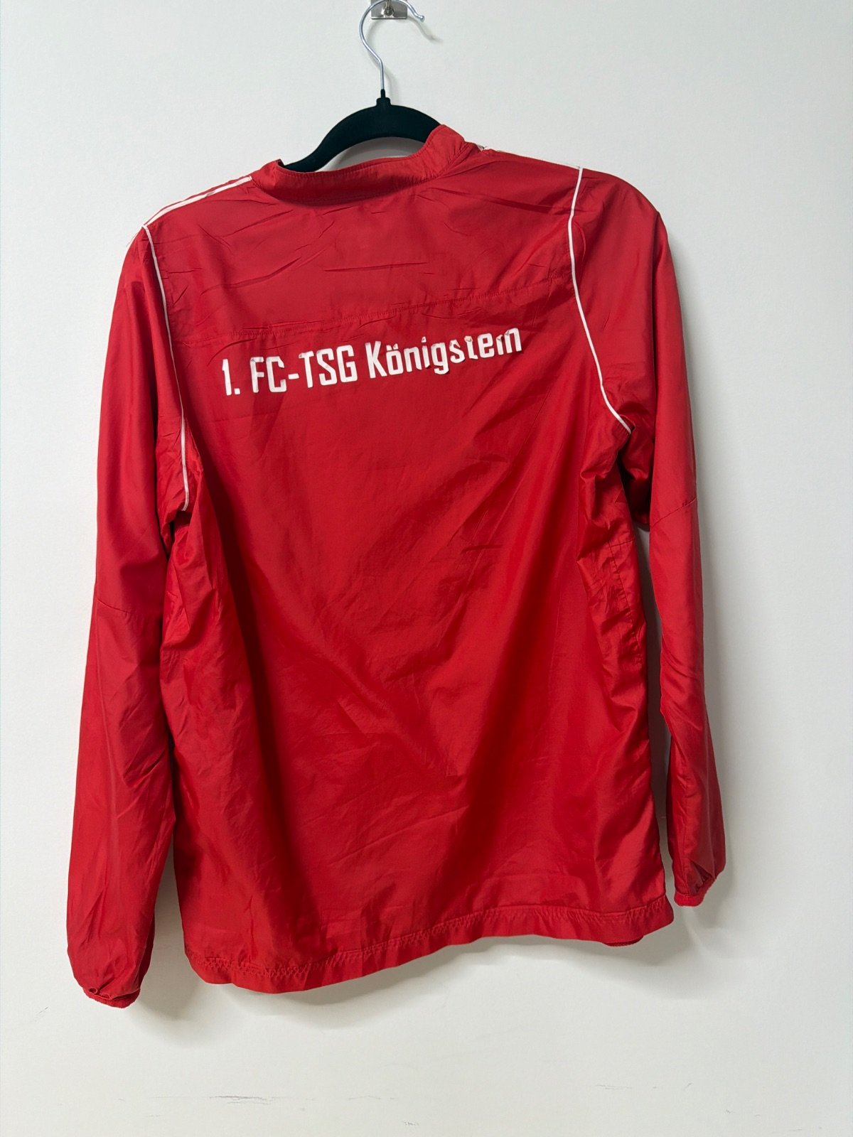 NIKE Track Jacket Red Windbreaker Youth XL 1. FC-TSG Königstein Football — foto 2