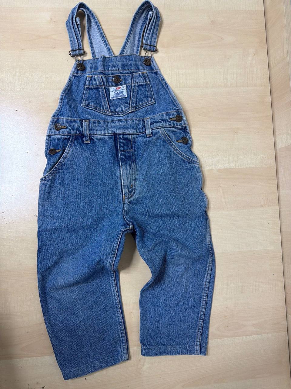 Peto Vaquero Levi's Vintage - Talla 4 Años (108 cm) Denim Dungarees Unisex, azul — foto 5