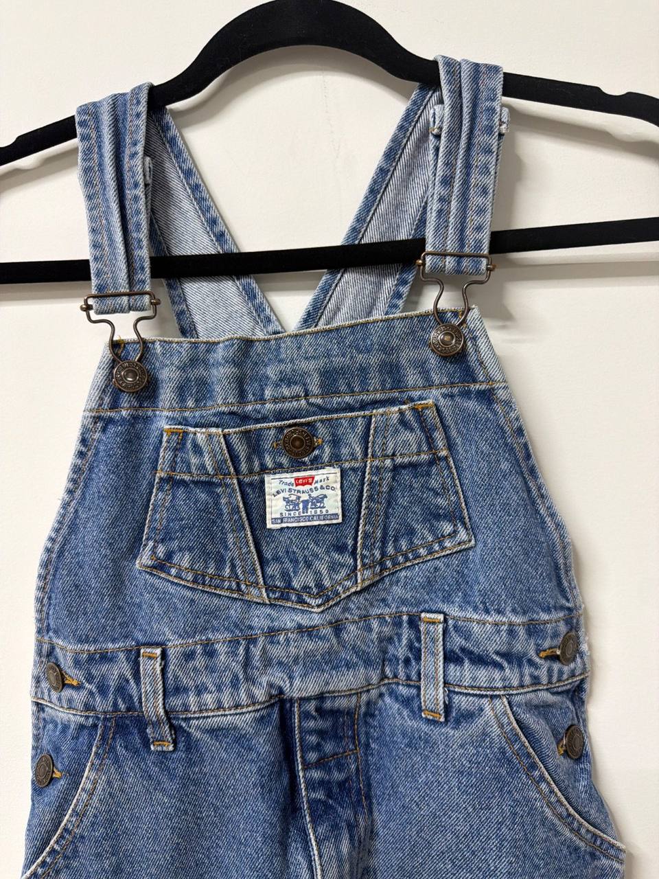 Peto Vaquero Levi's Vintage - Talla 4 Años (108 cm) Denim Dungarees Unisex, azul — foto 2