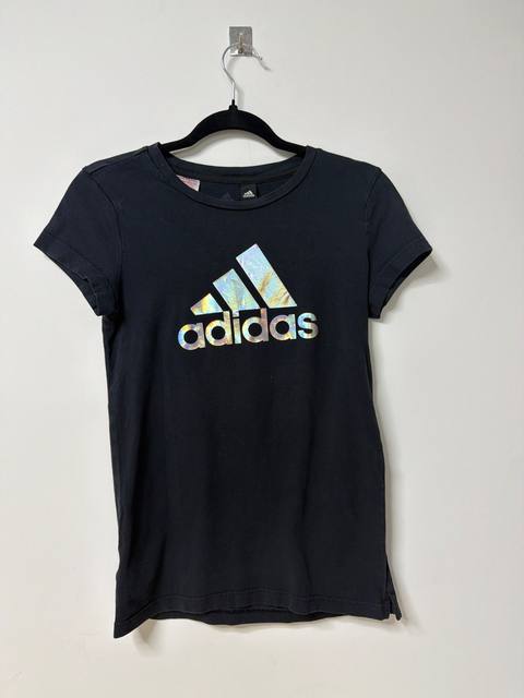 Adidas camiseta niña 13-14 años logo holográfico negra