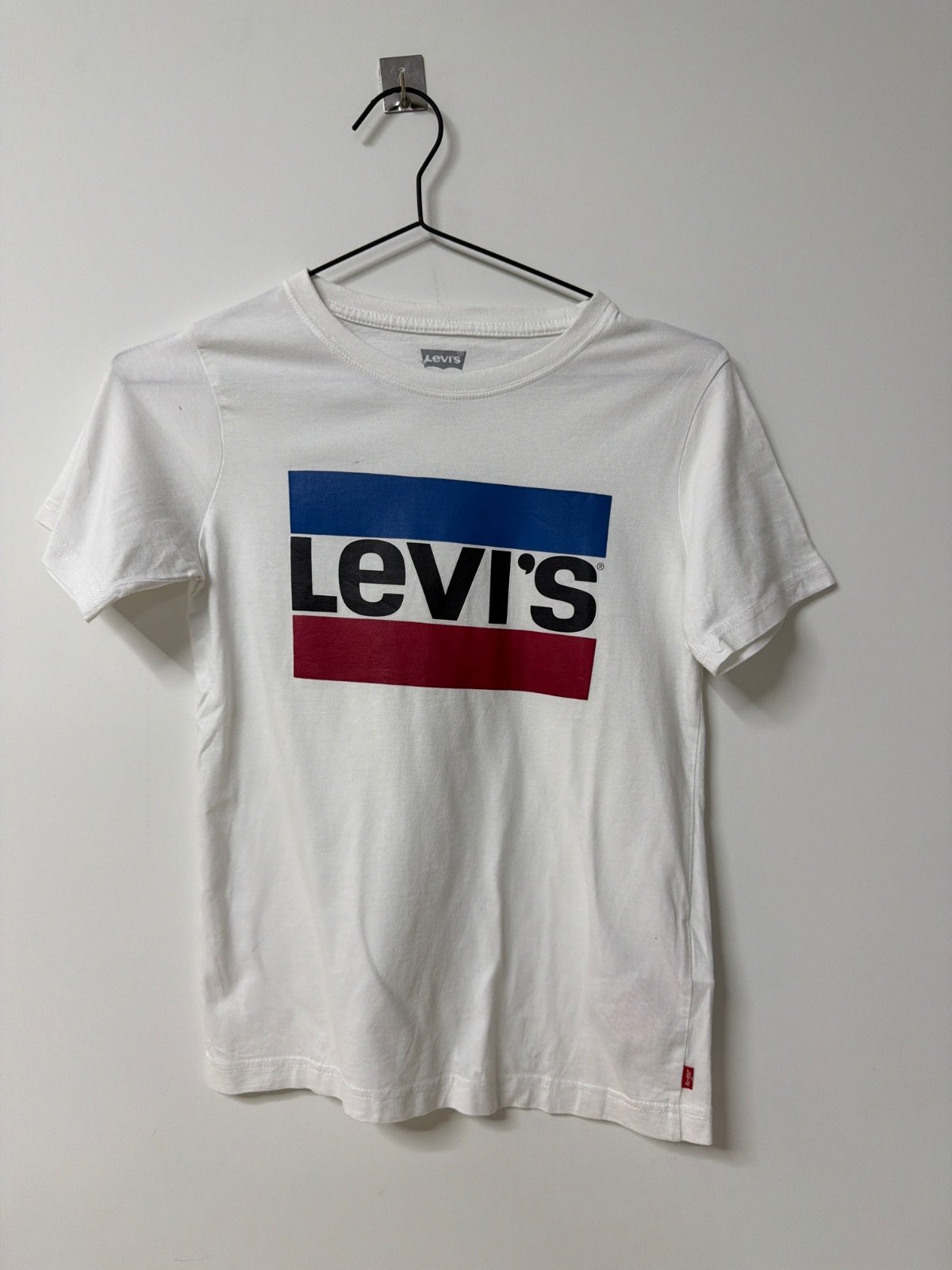 Levi's camiseta niño logo tricolor blanca manga corta vintage