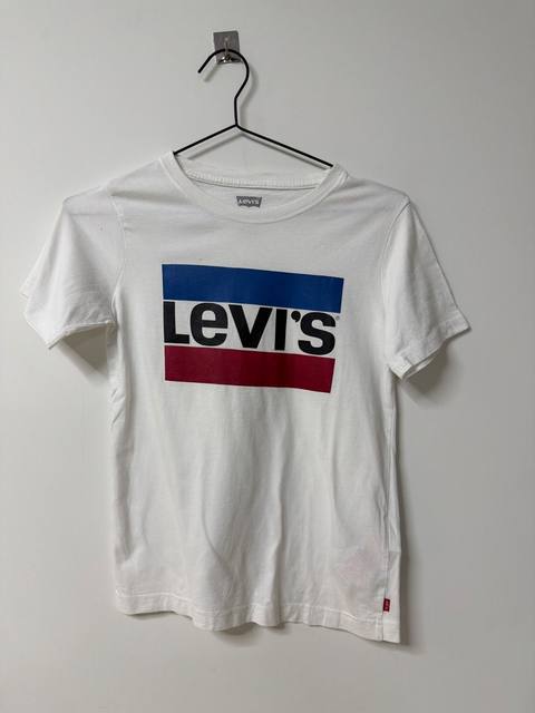 Levi's camiseta niño logo tricolor blanca manga corta vintage