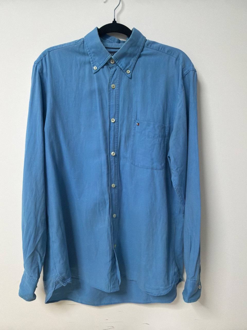 Tommy Hilfiger camisa azul manga larga Talla M Vintage Casual — foto 3