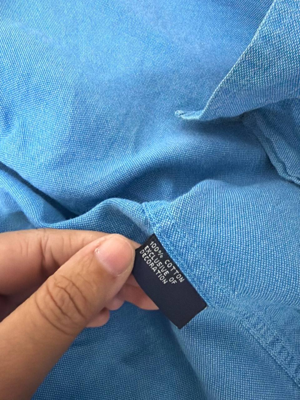Tommy Hilfiger camisa azul manga larga Talla M Vintage Casual — foto 2