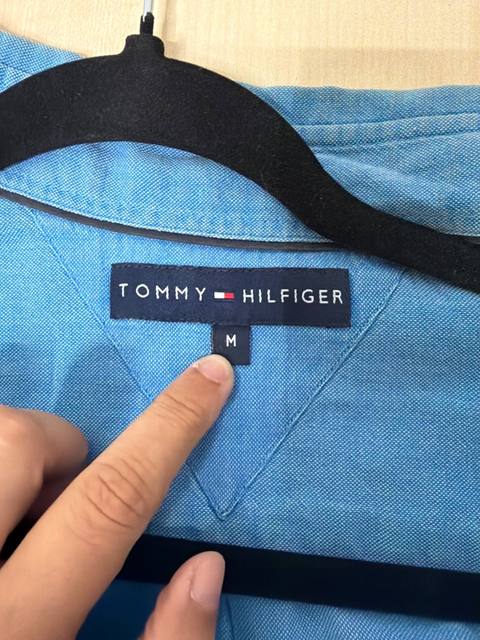 Tommy Hilfiger camisa azul manga larga Talla M Vintage Casual