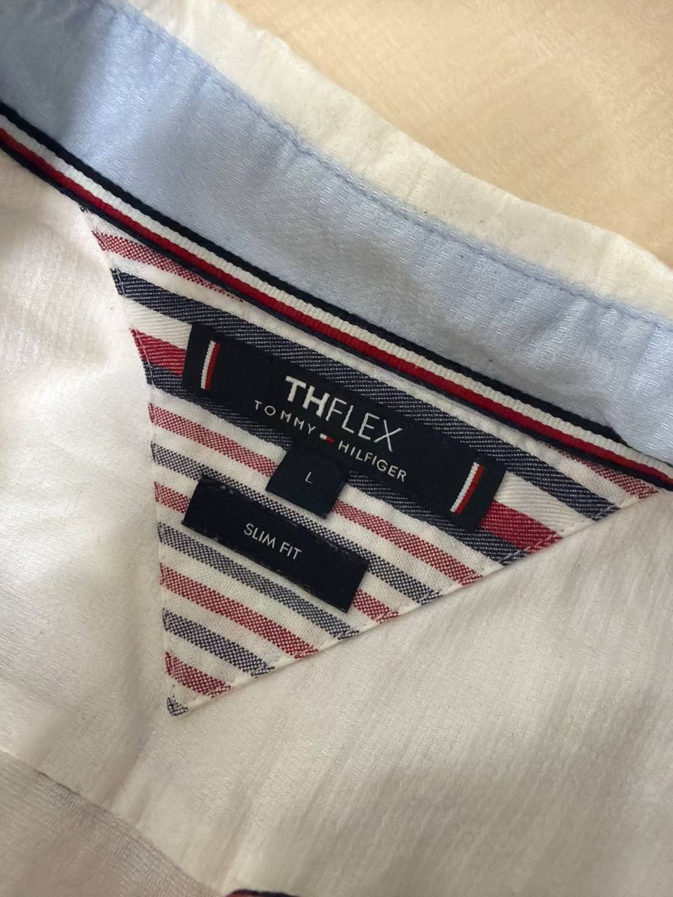 Tommy Hilfiger Camisa Hombre Talla L Blanca Vintage Casual — foto 4