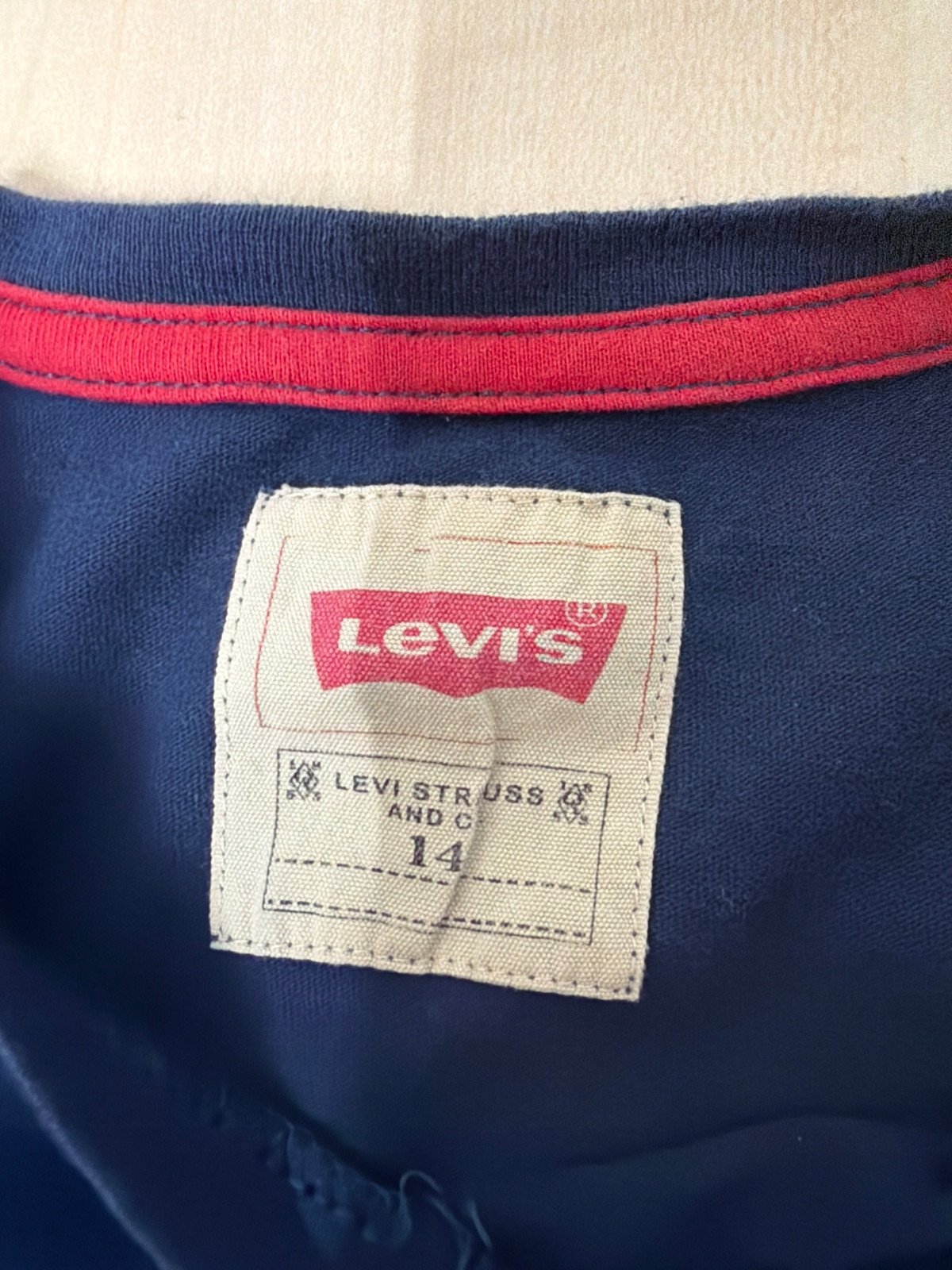 Levi's camiseta niño manga larga Talla 14 Azul marino Logo — foto 3
