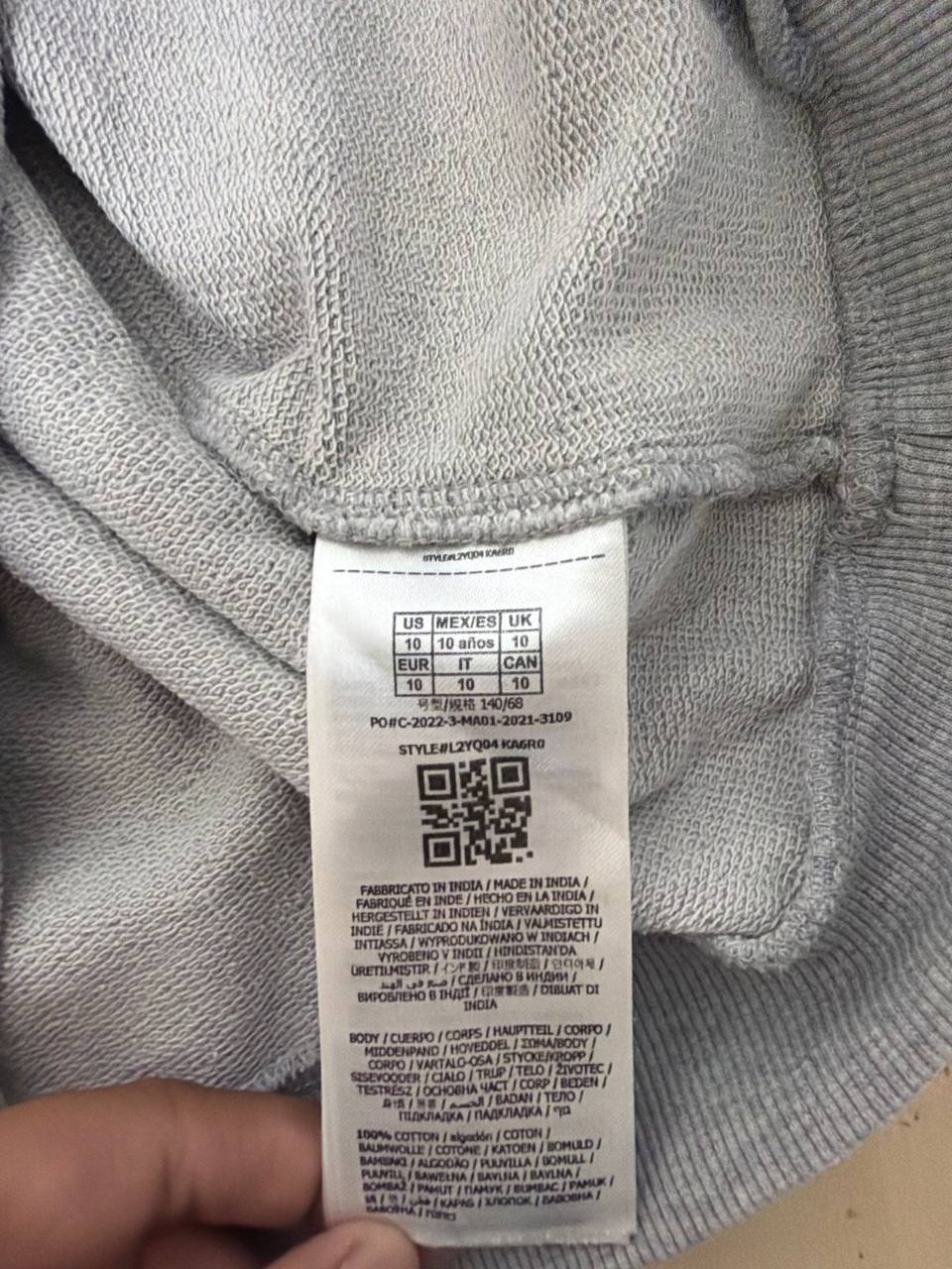 Guess sudadera capucha niño talla 10 gris negro amarillo neón, gris/negro/amarillo neón — foto 4