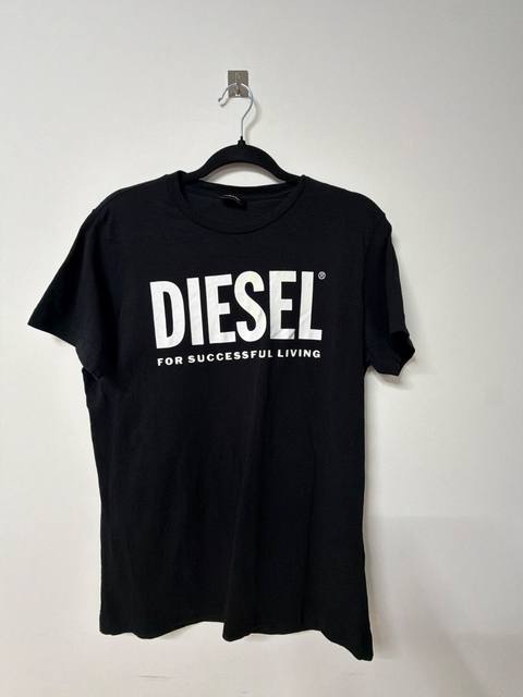 Diesel Camiseta Negra Logo For Successful Living Vintage