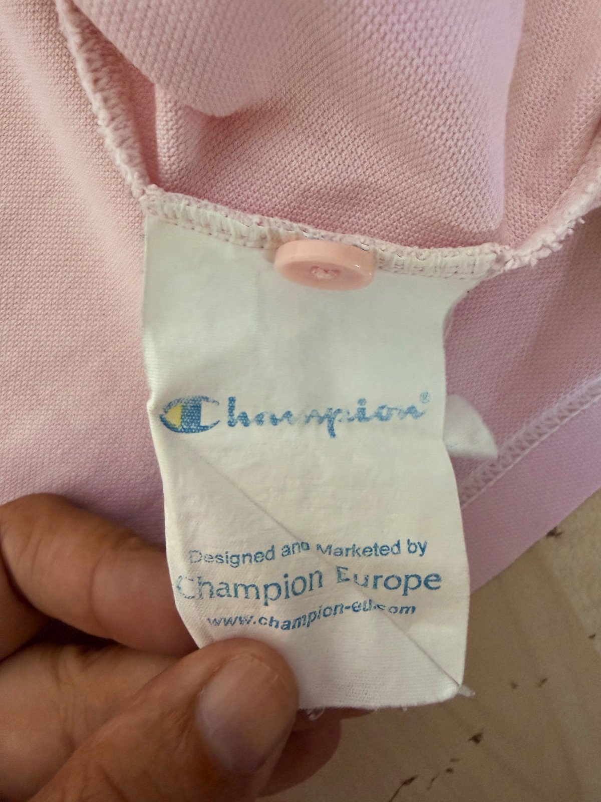 Champion Polo Rosa Talla M Manga Corta Casual Vintage — foto 5