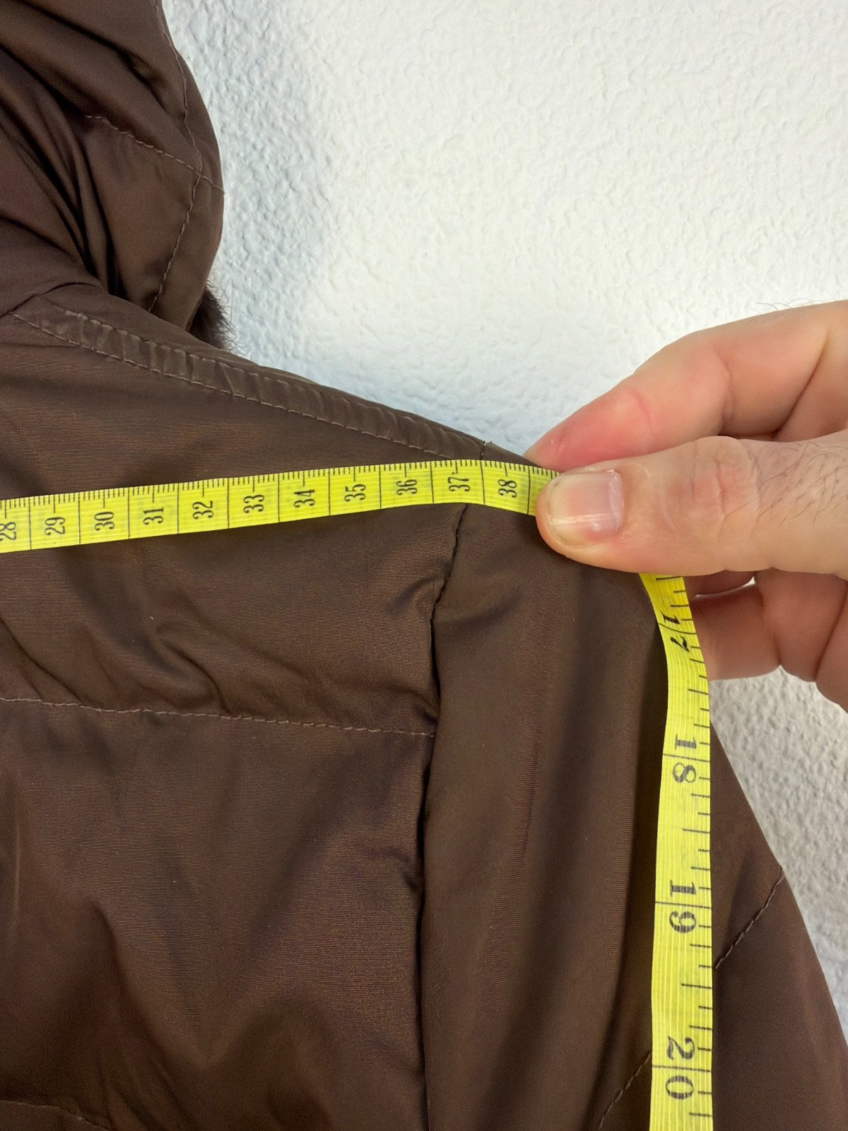 Slam Abrigo Plumas Mujer Talla XS Marrón Capucha Vintage — foto 9
