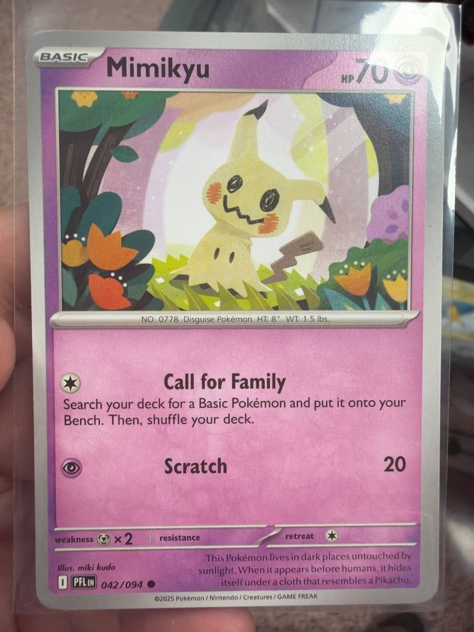 Mimikyu 042/094 Phantasmal Flames Inglés Non-Holo