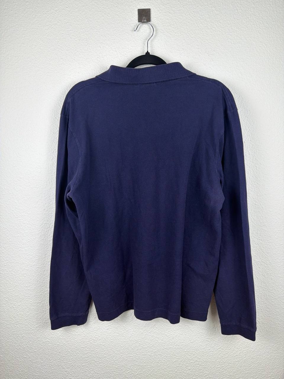 Lacoste polo manga larga vintage azul marino piqué — foto 2