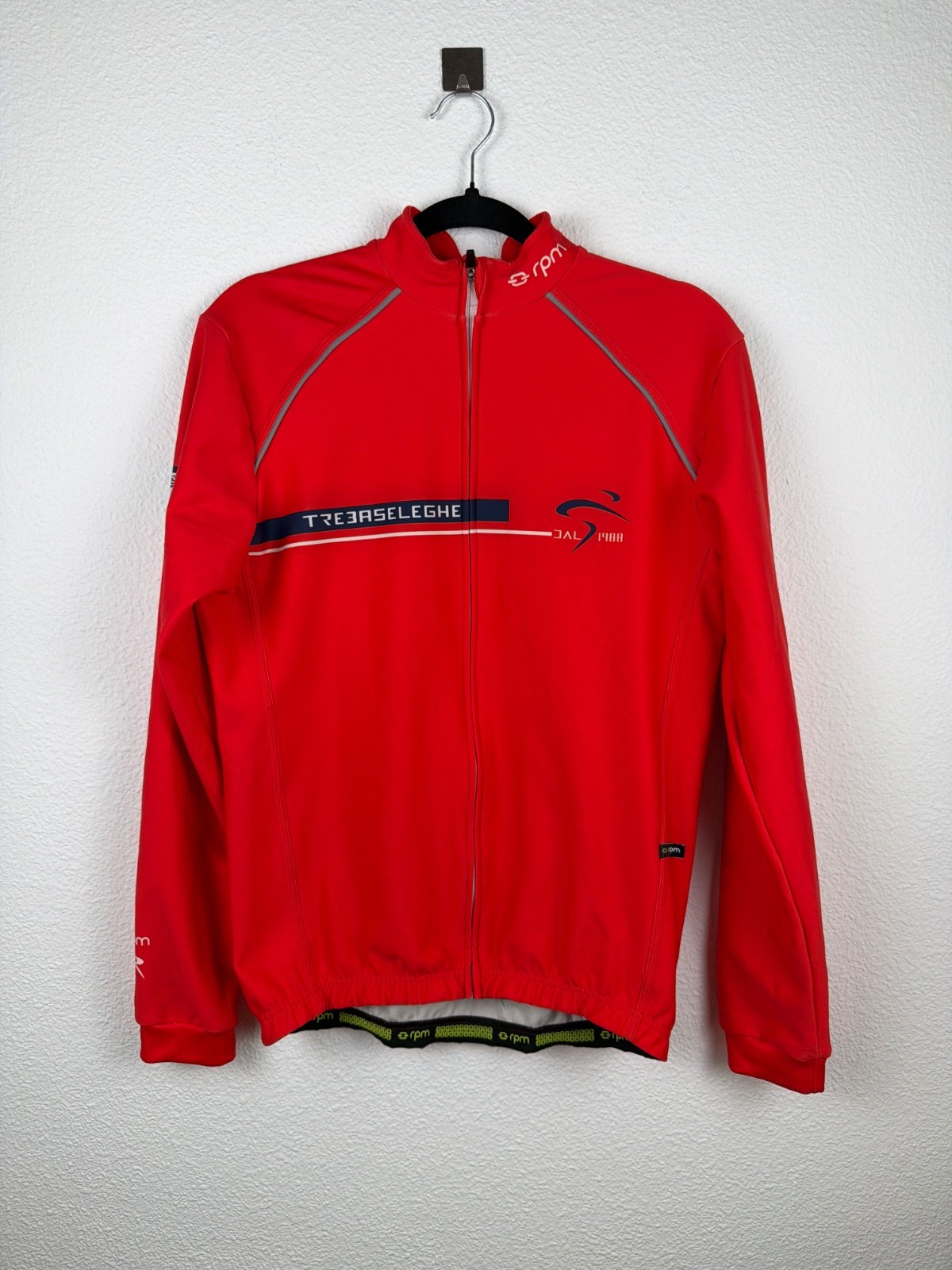 RPM Maillot Ciclismo Trebaseleghe Talla L Windproof Italia Vintage