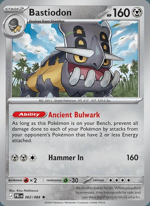 Bastiodon 062/084 Pitch Black Inglés Holo