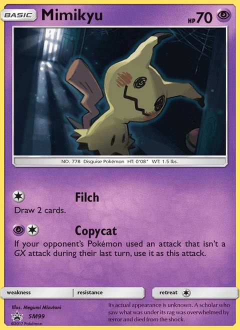 REVISAR · Mimikyu SM99 SM Black Star Promos Inglés Promo