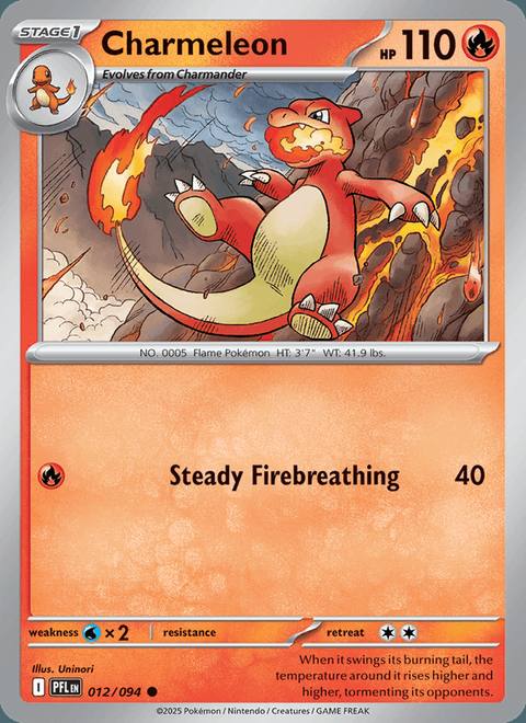 Charmeleon 012/094 Phantasmal Flames Inglés Normal