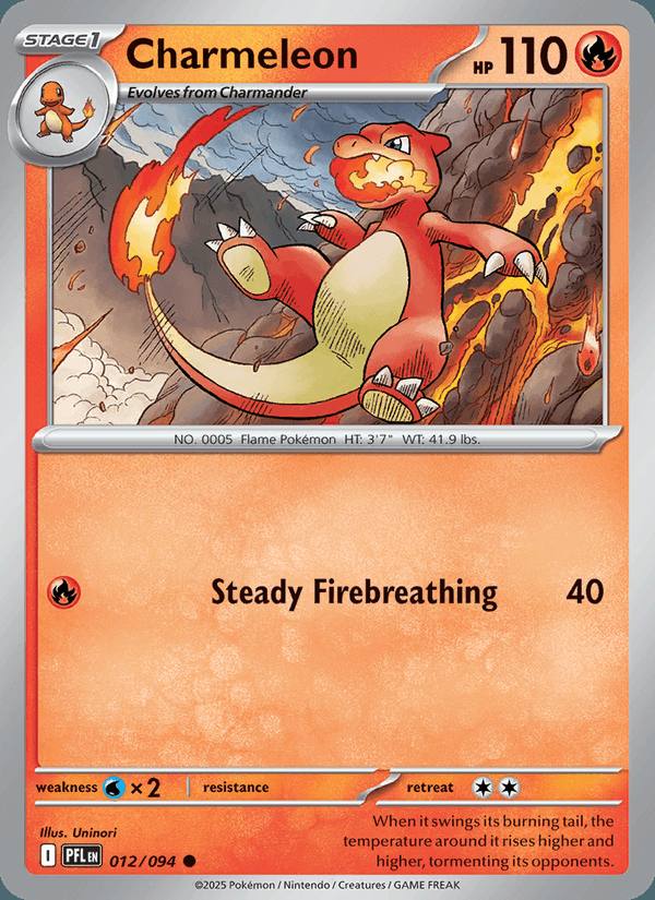 Charmeleon 012/094 Phantasmal Flames Inglés Normal