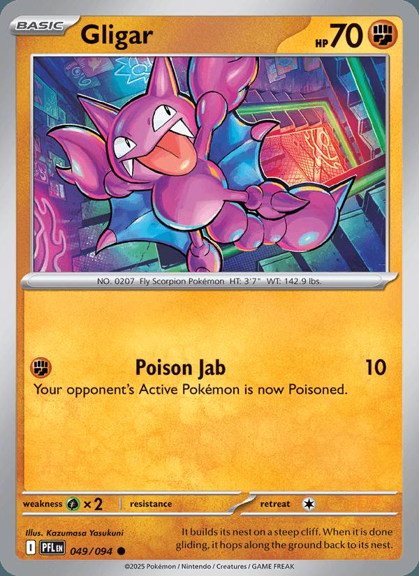 Gligar 049/094 Phantasmal Flames Inglés Normal