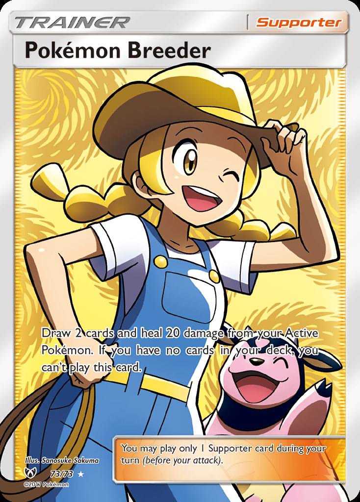 Pokémon Breeder 73/73 Shining Legends Inglés Ultra Rare